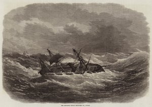 Das Krokodil-Indische Truppenschiff in einem Sturm